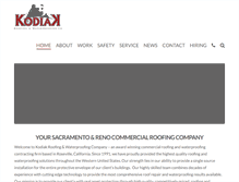 Tablet Screenshot of kodiakroofing.com